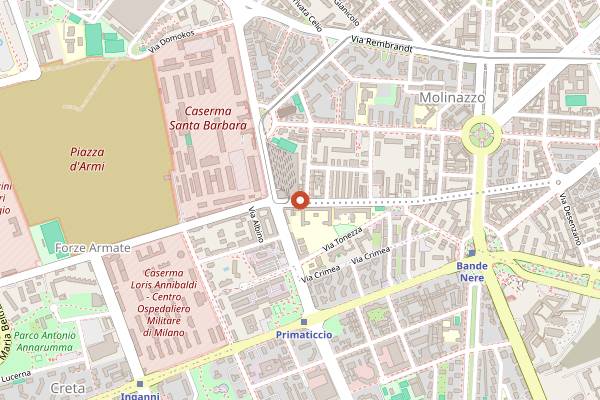 Map showing Chicchi D'autore in Milan