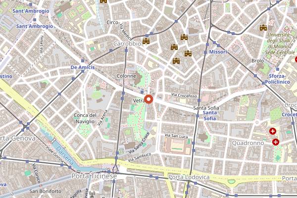 Map showing Ficopalo Bistrot in Milan