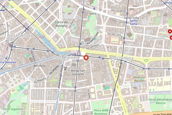 Map showing Bar Gattullo in Milan