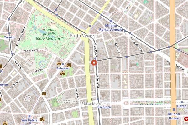Map showing Grand Cafè & Tre Marie in Milan