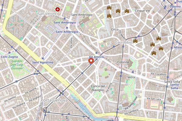Map showing Hygge in Milan