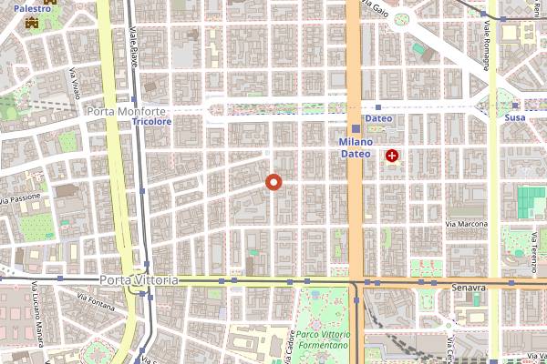 Map showing Marotin in Milan