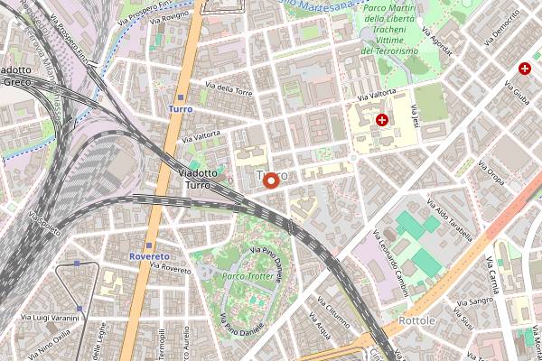 Map showing Mi Casa Toasteria in Milan