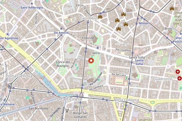 Map showing Nowhere Coffee Roasters in Milan