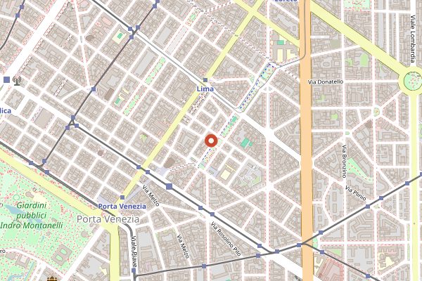 Map showing Orsonero Coffee in Milan