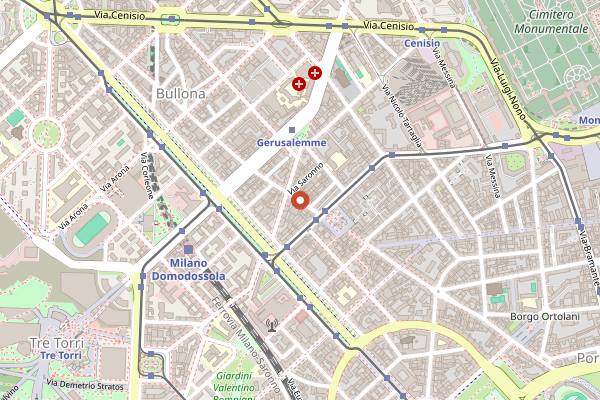 Map showing Torrefazione Moka Hodeidah in Milan