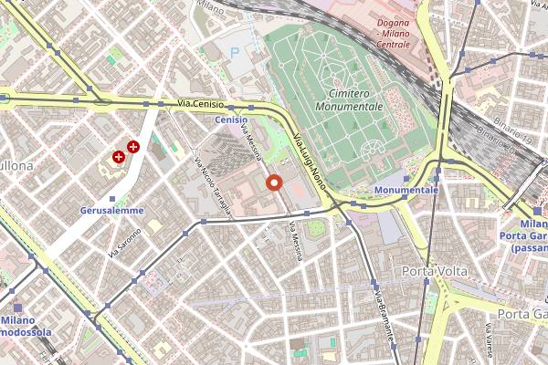 Map showing Vapore 1928 in Milan