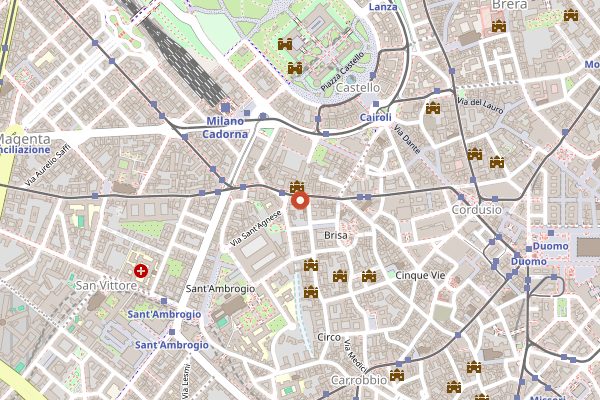 Map showing Zero Milano in Milan