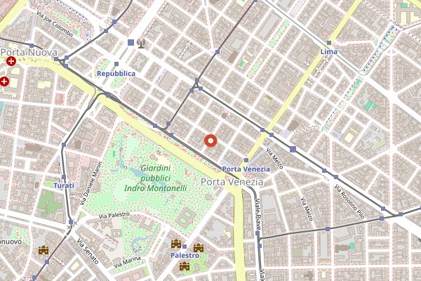 Map showing Al Posto in Milan