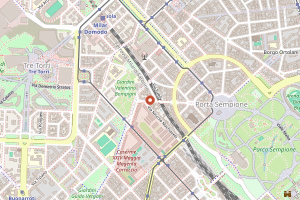 Map showing Altatto Bistrot in Milan