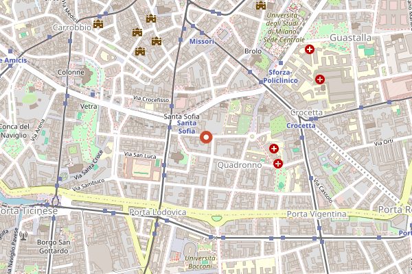Map showing Bu:r di Eugenio Boer in Milan
