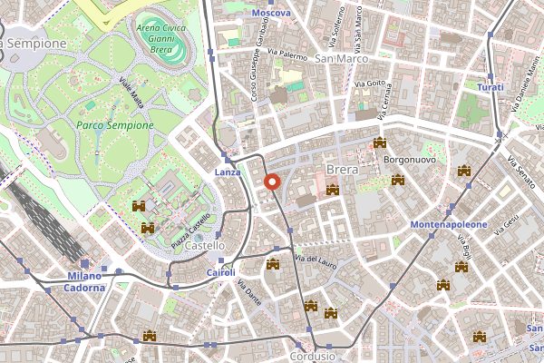 Map showing Il Cairoli in Milan