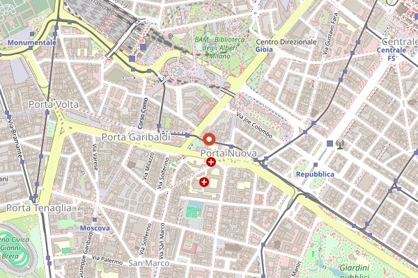Map showing Il Liberty in Milan