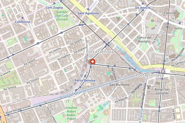 Map showing La Scaletta in Milan