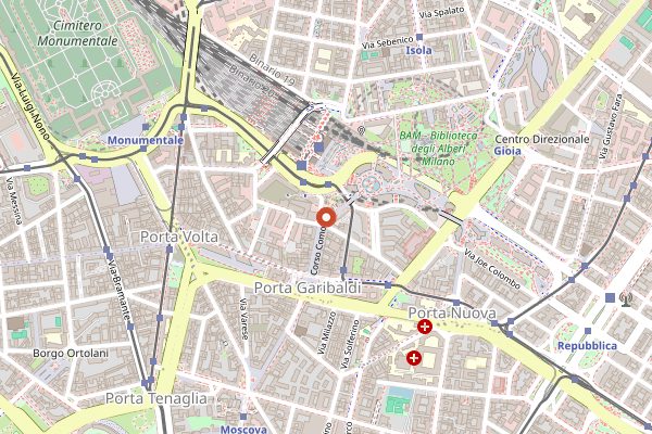 Map showing Locanda Perbellini Milano in Milan