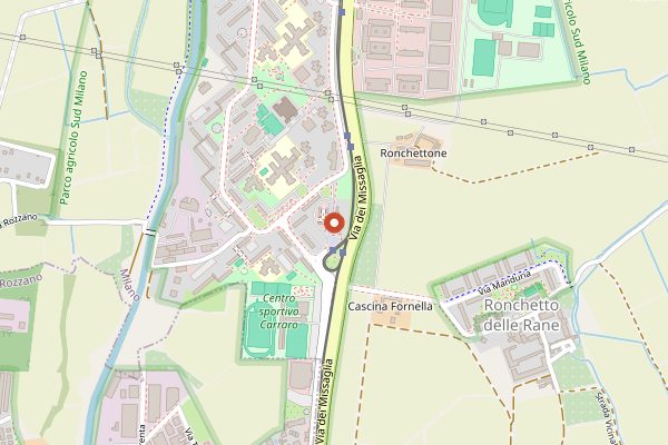 Map showing Antica Osteria Il Ronchettino in Milan
