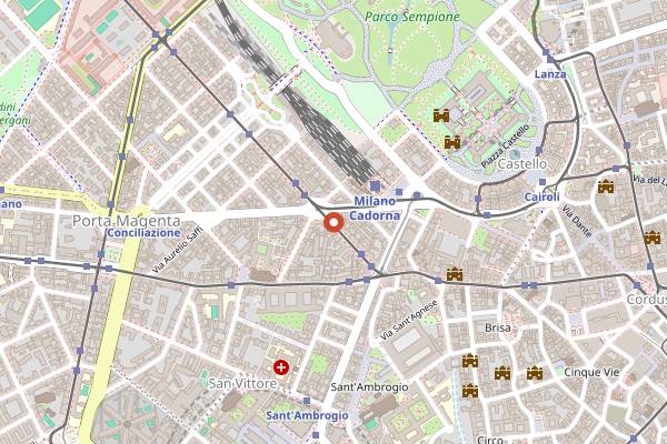 Map showing Zakuro in Milan