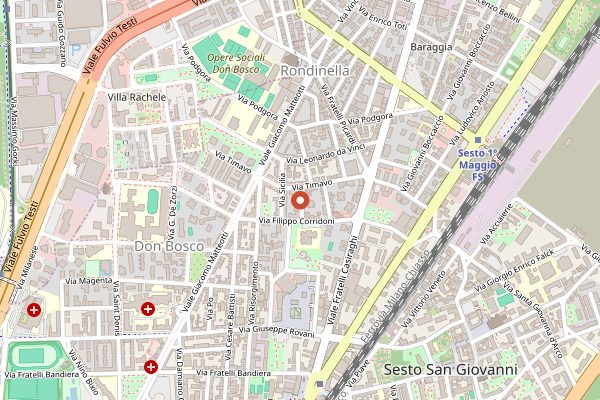 Map showing Gianfranco Gamba Caffe in Milan