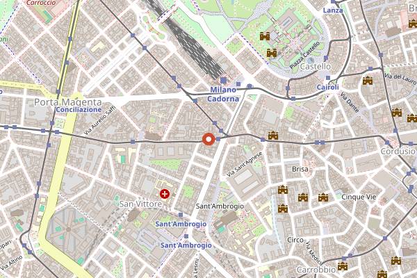Map showing Arte del Convivio in Milan