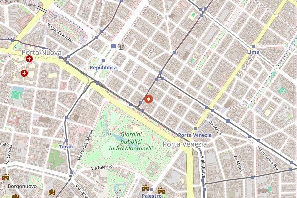 Map showing Joia in Milan