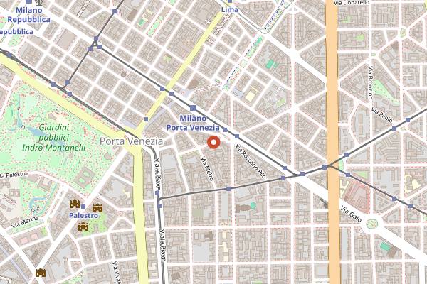 Map showing Bites in Milan