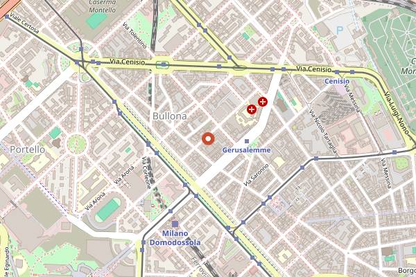 Map showing Bon Wei in Milan