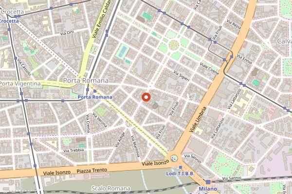 Map showing Ichikawa in Milan