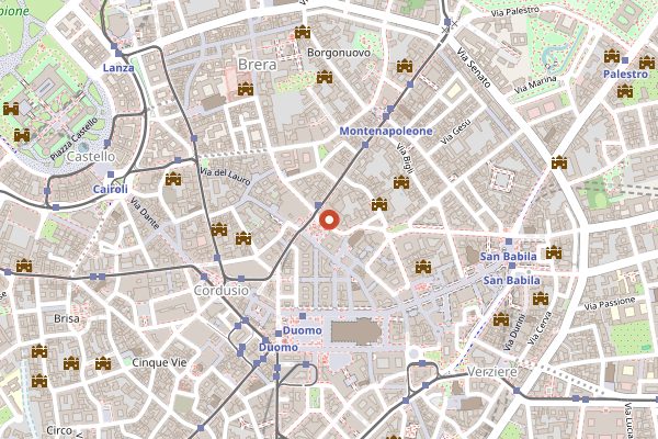 Map showing VOCE Aimo e Nadia in Milan