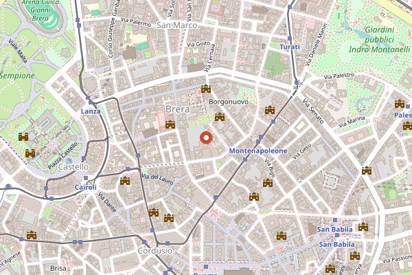 Map showing Il Ristorante Niko Romito in Milan