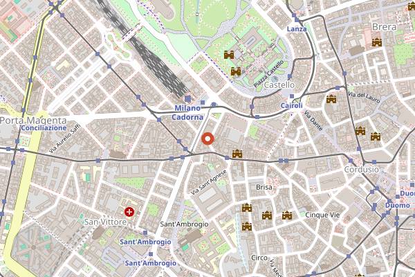 Map showing Nobuya in Milan