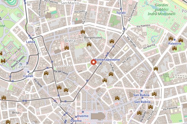 Map showing Seta by Antonio Guida in Milan
