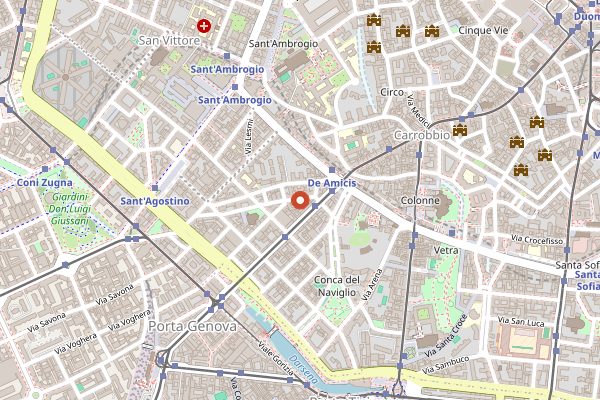 Map showing Bentoteca by Tokuyoshi in Milan
