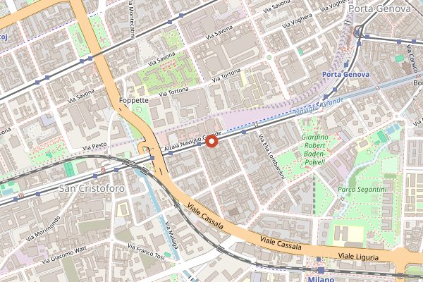 Map showing Vinoir in Milan