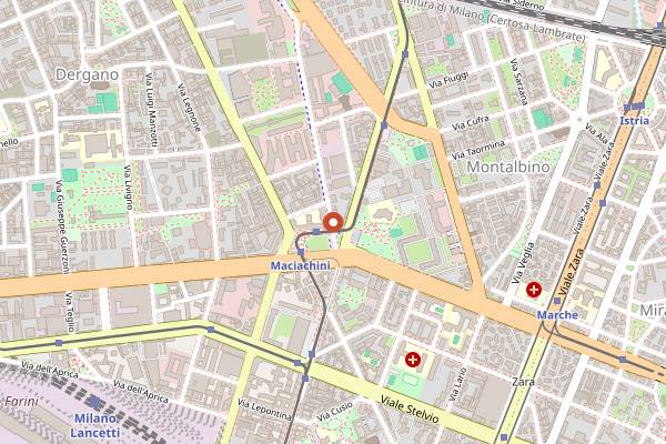 Map showing The Ghost Pub in Milan