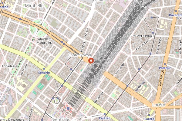 Map showing Mercato Centrale Milano in Milan