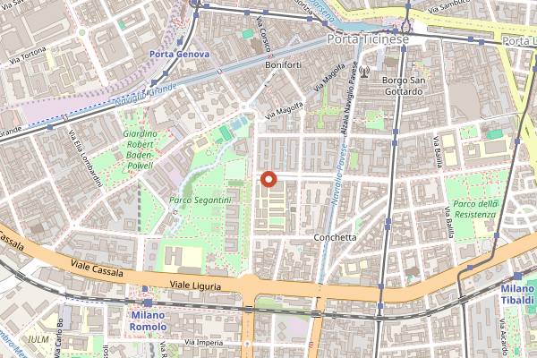 Map showing Apollo Club in Milan
