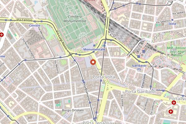 Map showing Ceresio 7 in Milan