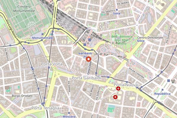 Map showing Hollywood Rhythmoteque in Milan