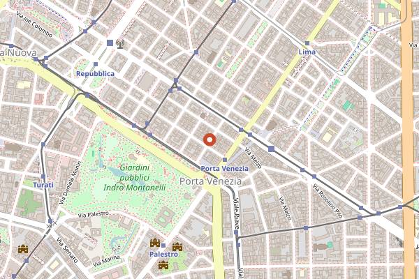 Map showing POP in Milan