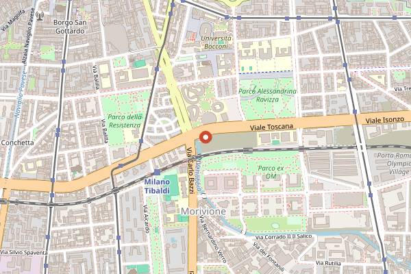 Map showing Santeria Toscana 31 in Milan