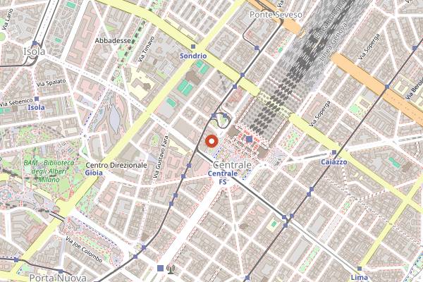 Map showing Terrazza Gallia in Milan