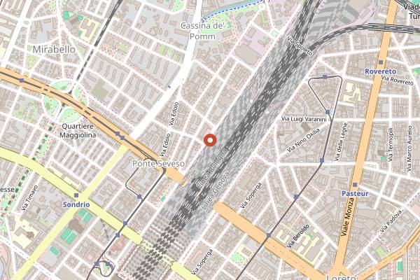 Map showing Tunnel Club in Milan