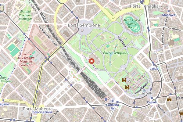 Map showing Voce in Milan