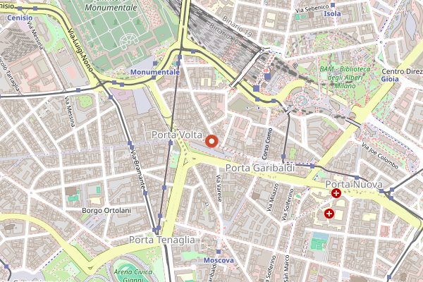 Map showing Antica Trattoria della Pesa in Milan