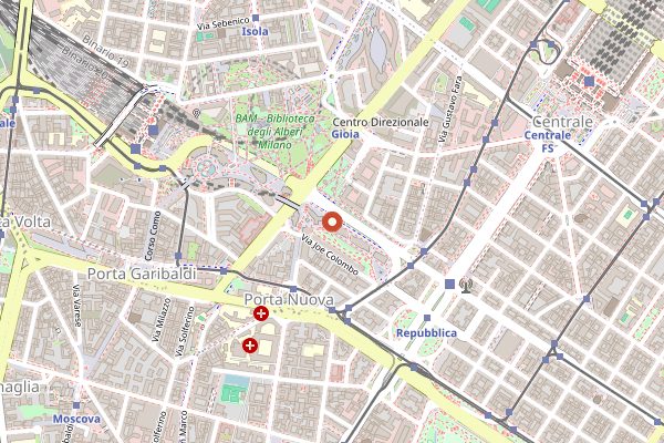 Map showing Ristorante Berton in Milan