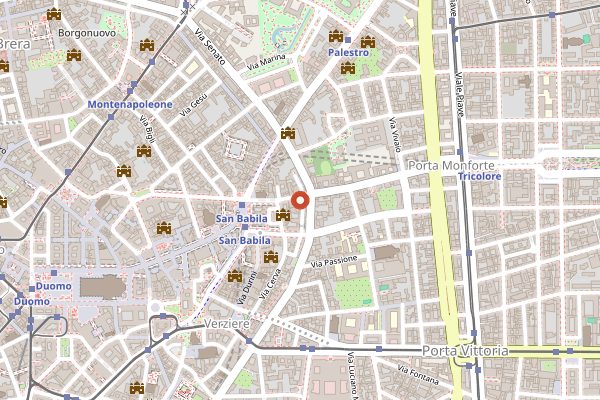 Map showing Boeucc in Milan