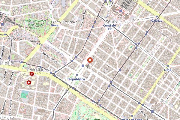 Map showing Giannino in Milan