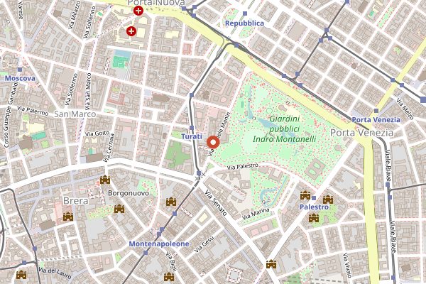 Map showing Horto in Milan