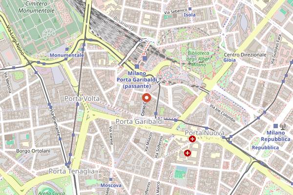 Map showing Kagurazaka Saryo Milano in Milan