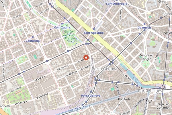 Map showing Langosteria in Milan
